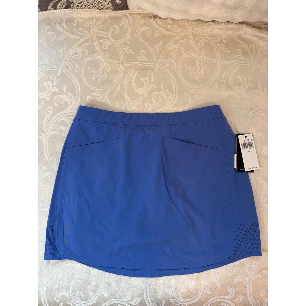 RLX Ralph Lauren Womens Blue Golf Tennis Skort Recycled Wicking Active Skirt S